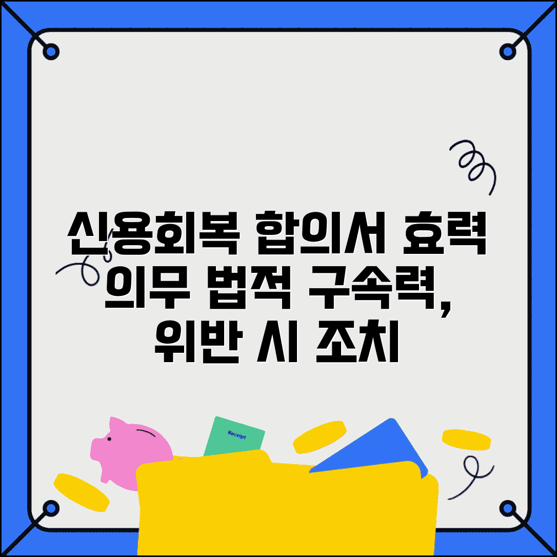 신용회복위원회 채무조정합의서 효력 | 법적 구속력 | 이행 의무 | 위반시 조치 | 수정 절차 | 주의사항