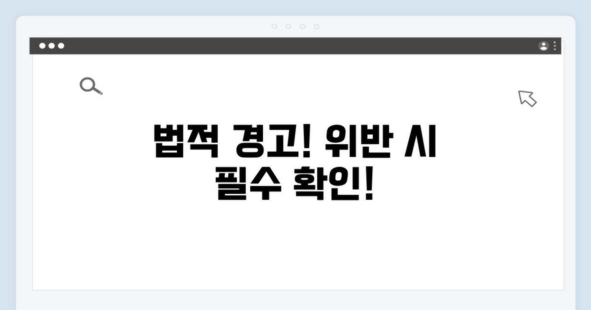 위반 시 발생하는 법적 조치 확인
