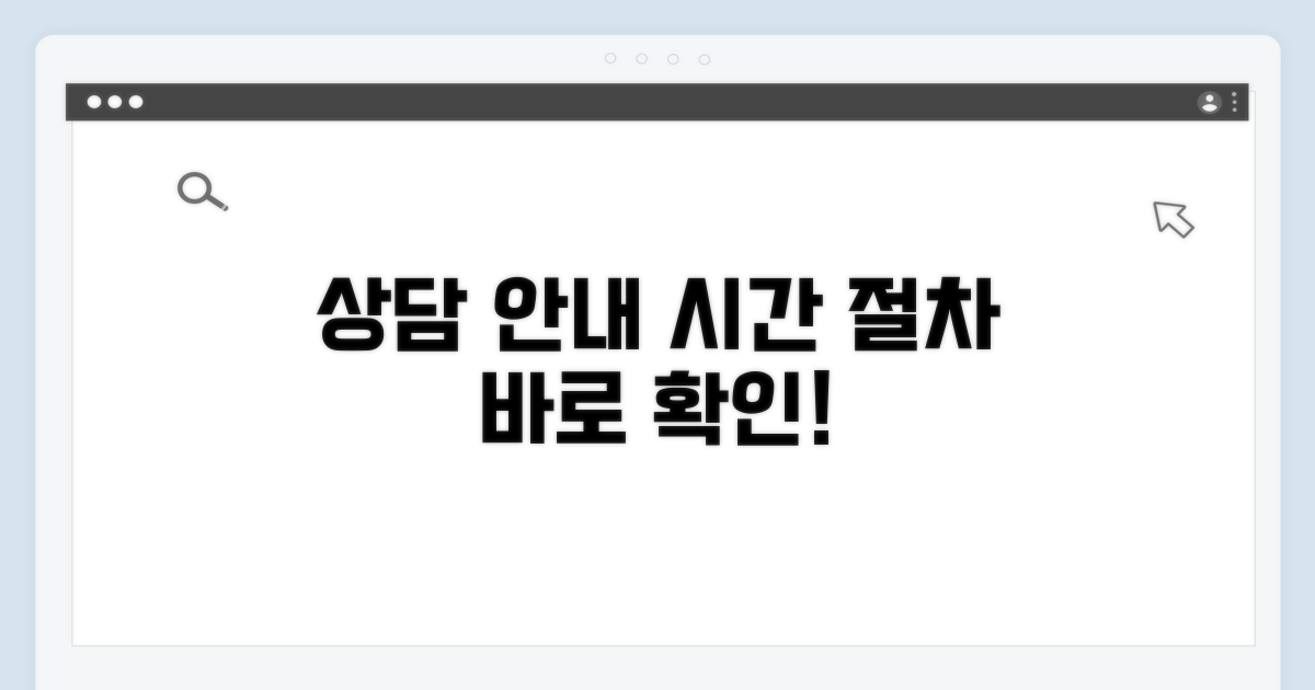 상담 시간과 이용 절차