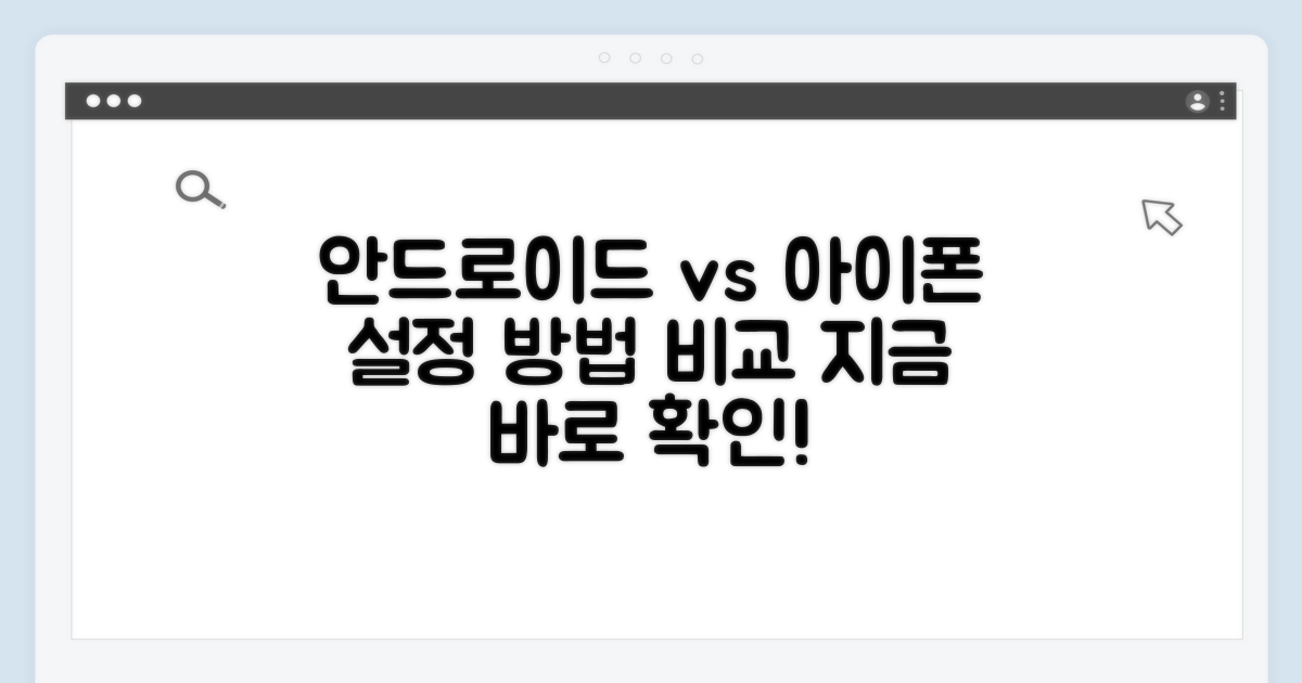 안드로이드/아이폰, 설정 방법 비교