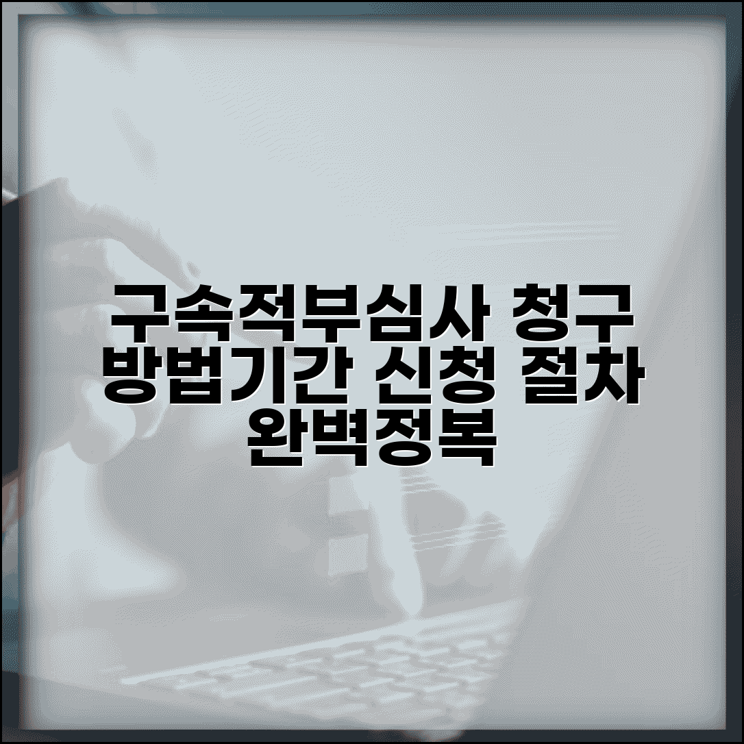 구속적부심사 청구 방법 기간 | 구속 적부 심사 신청 절차