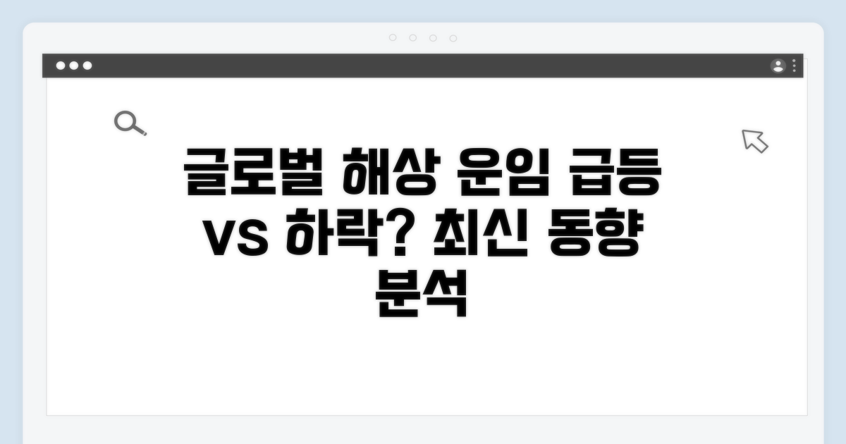 글로벌 해상 운임 최신 동향 분석