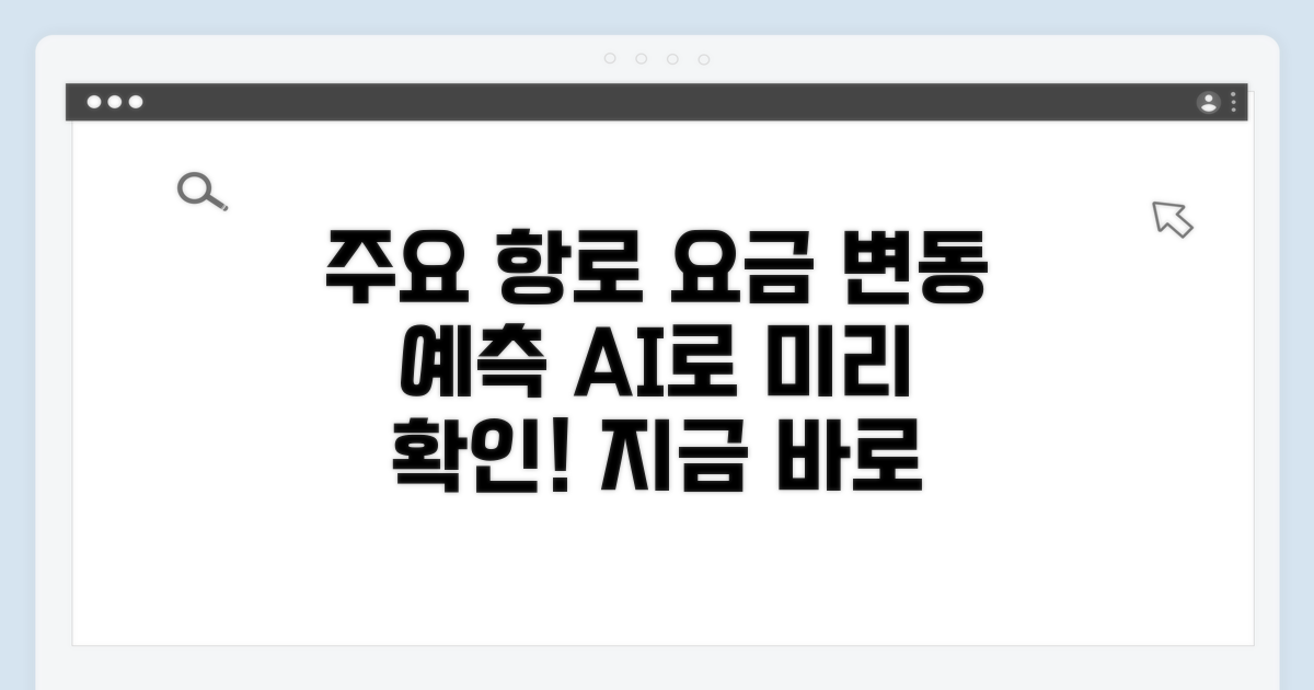 주요 항로별 요금 변동 예측