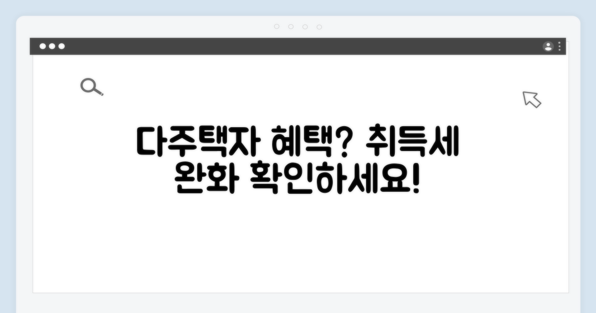 다주택자 취득세 중과 완화 정책은?