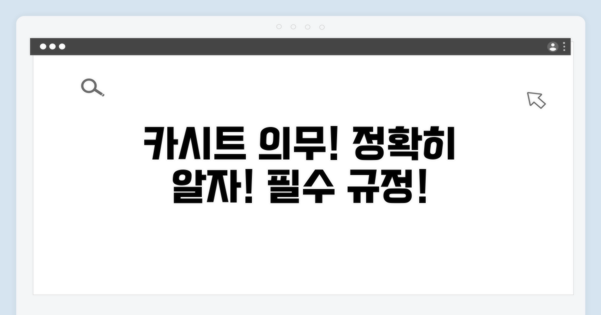 카시트 의무 규정, 정확히 알아보기