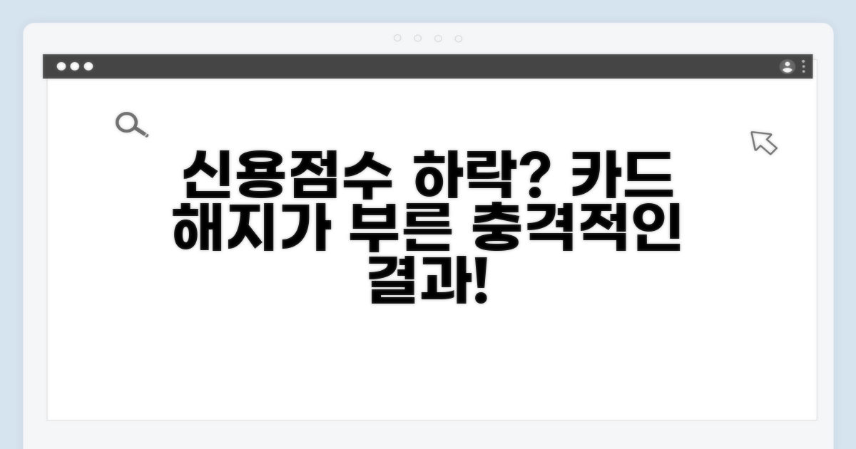 신용점수, 카드 해지가 미치는 영향
