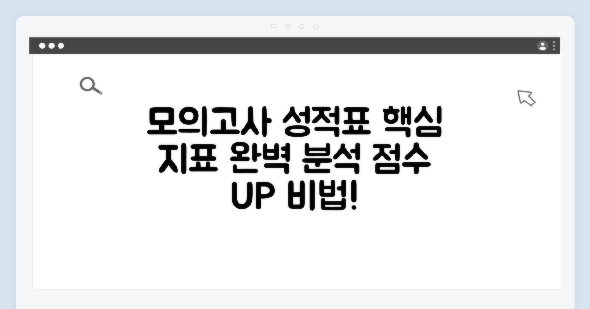 모의고사 성적표 핵심 지표 파악