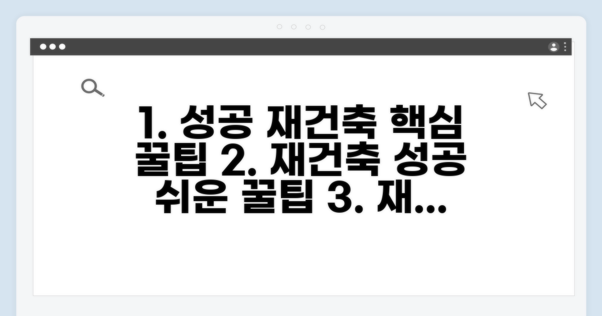 성공적인 재건축 꿀팁
