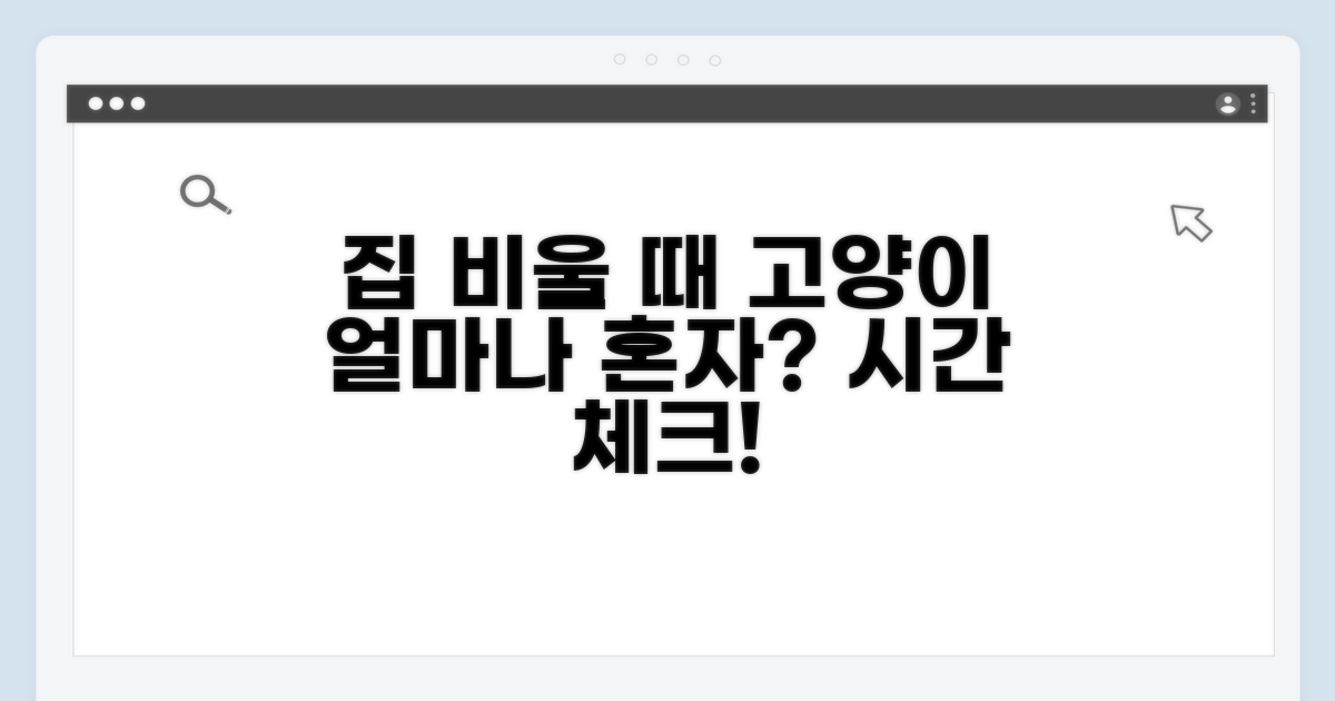 고양이 혼자 집 지킬 수 있는 시간