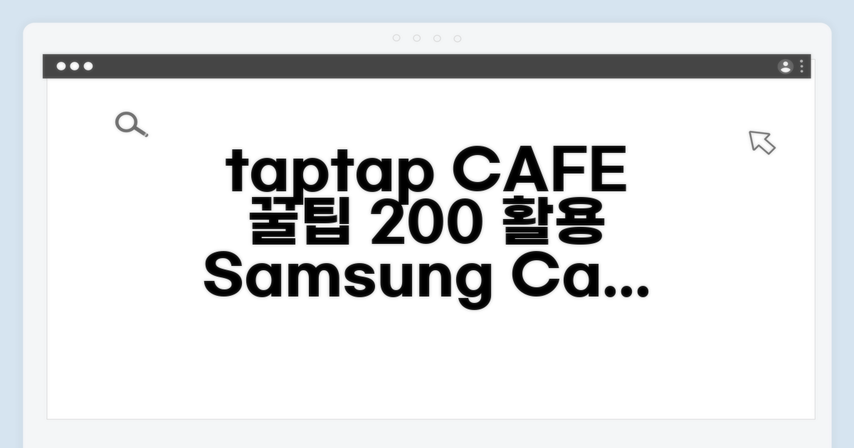 삼성카드 taptap CAFE 활용 꿀팁