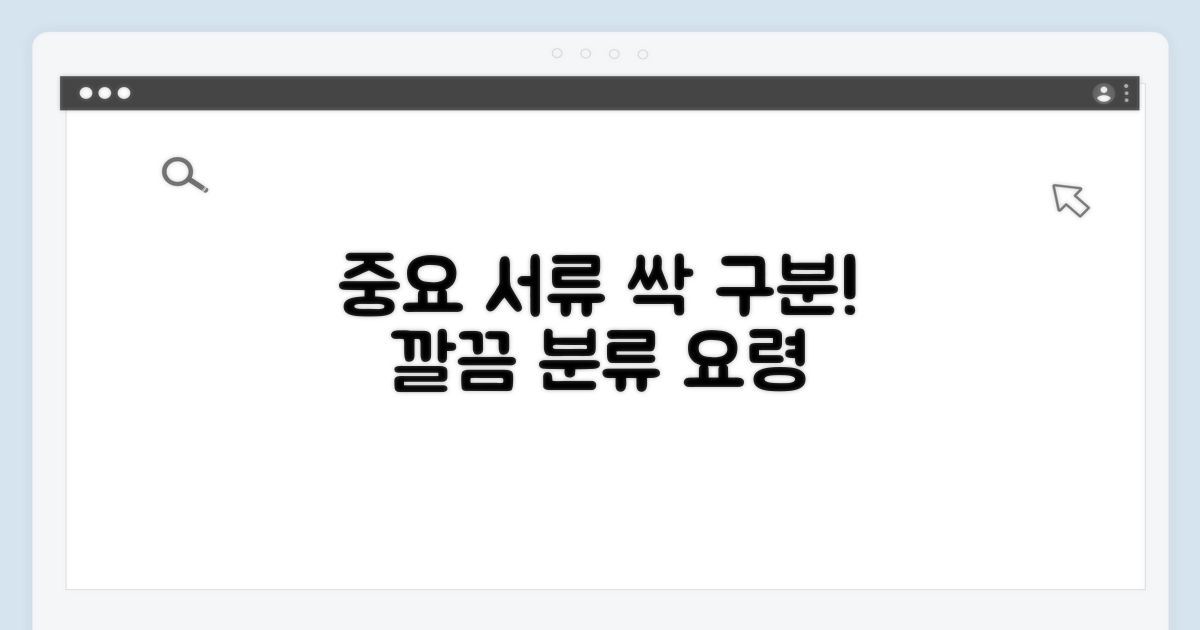 중요 서류 구분과 분류 요령