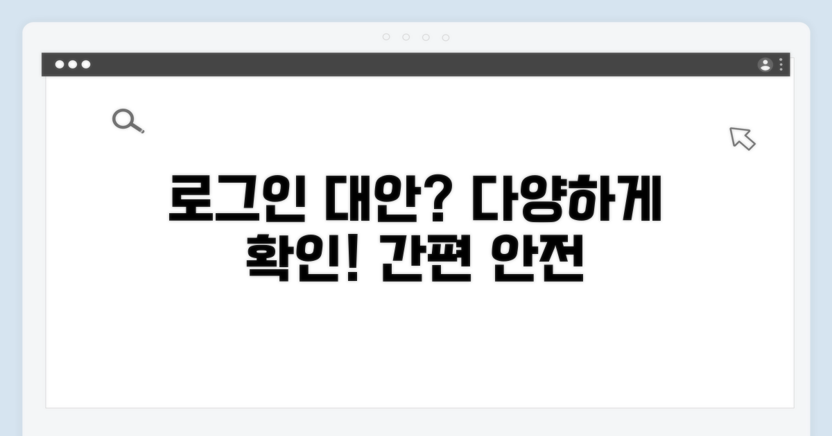 다른 로그인 대안 확인하기