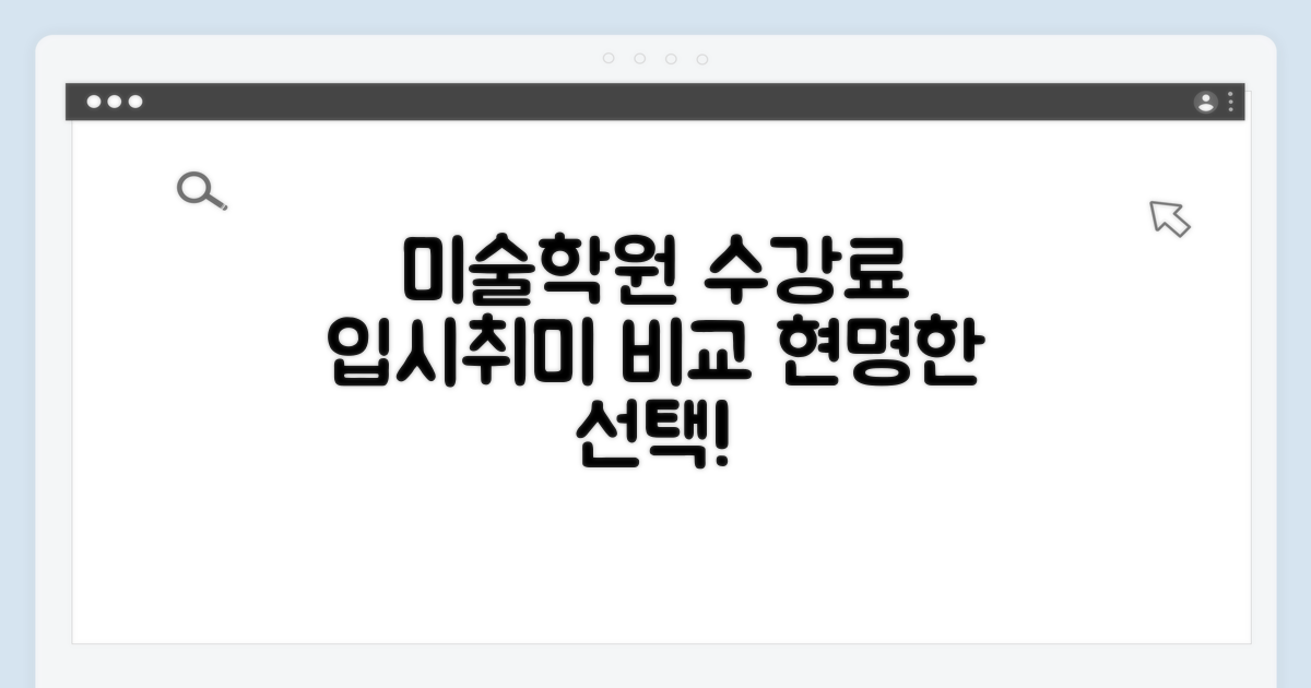 입시/취미 미술학원 수강료 비교