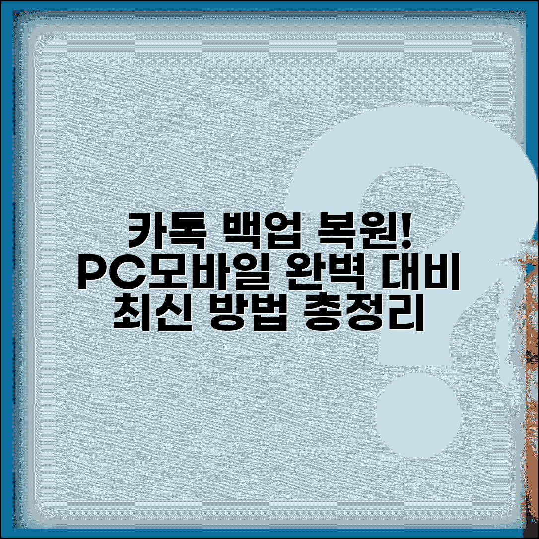 카카오톡 백업 및 대화내용 복원 방법 | PC와 모바일 모두 가능한 최신 기법