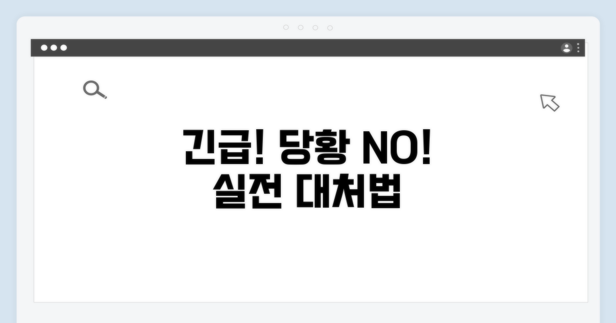실제 발생 시 대처 절차 가이드