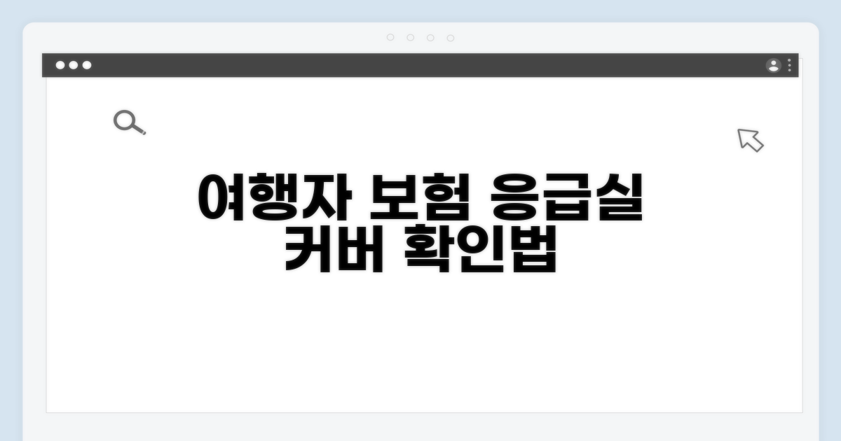 여행자 보험, 응급실 커버 확인법