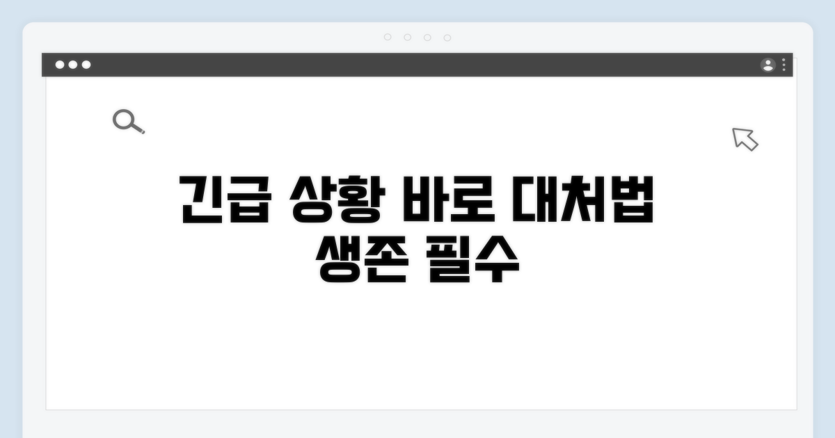 긴급 상황 발생 시 대처 방법