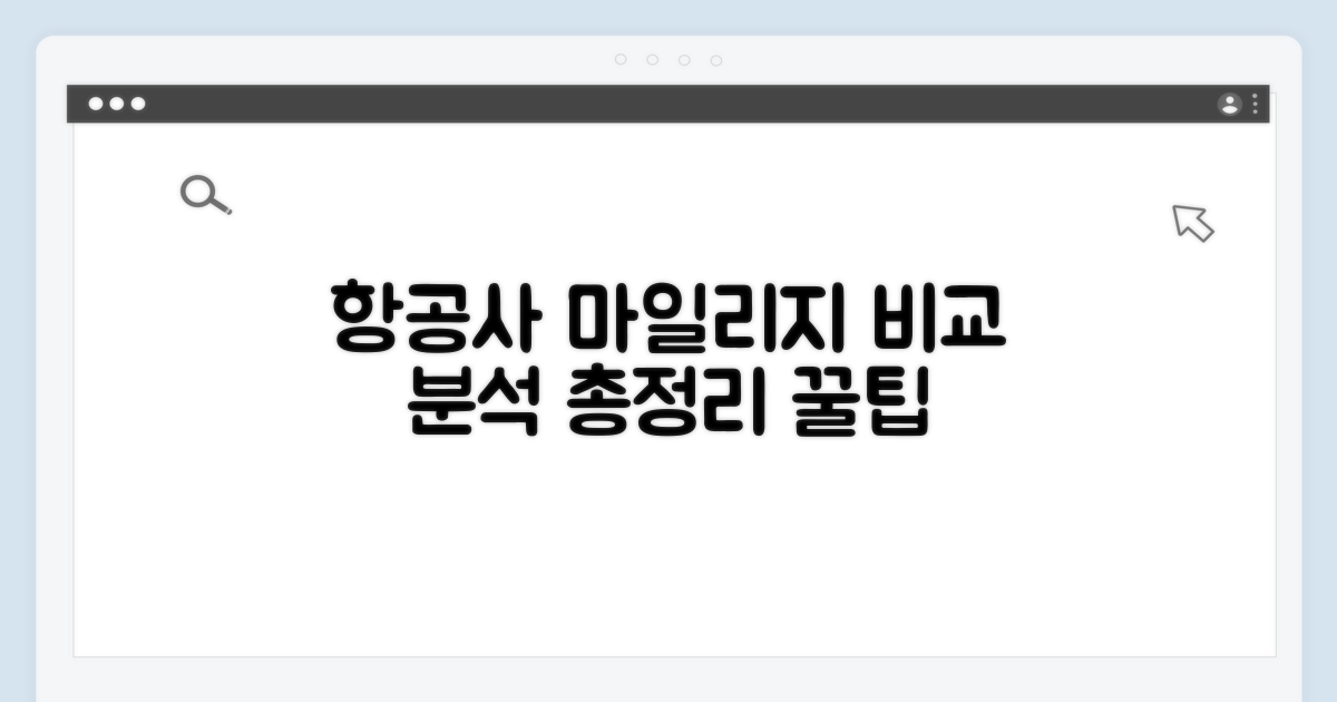 항공사별 마일리지, 비교 분석 총정리
