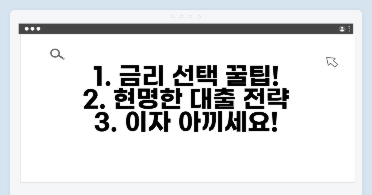 현명한 계약대출 금리 선택 전략
