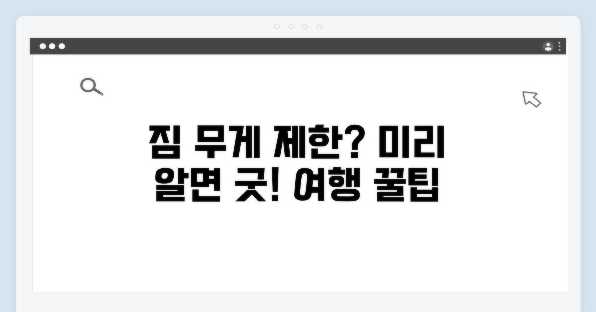 위탁수하물 무게 제한, 미리 알기