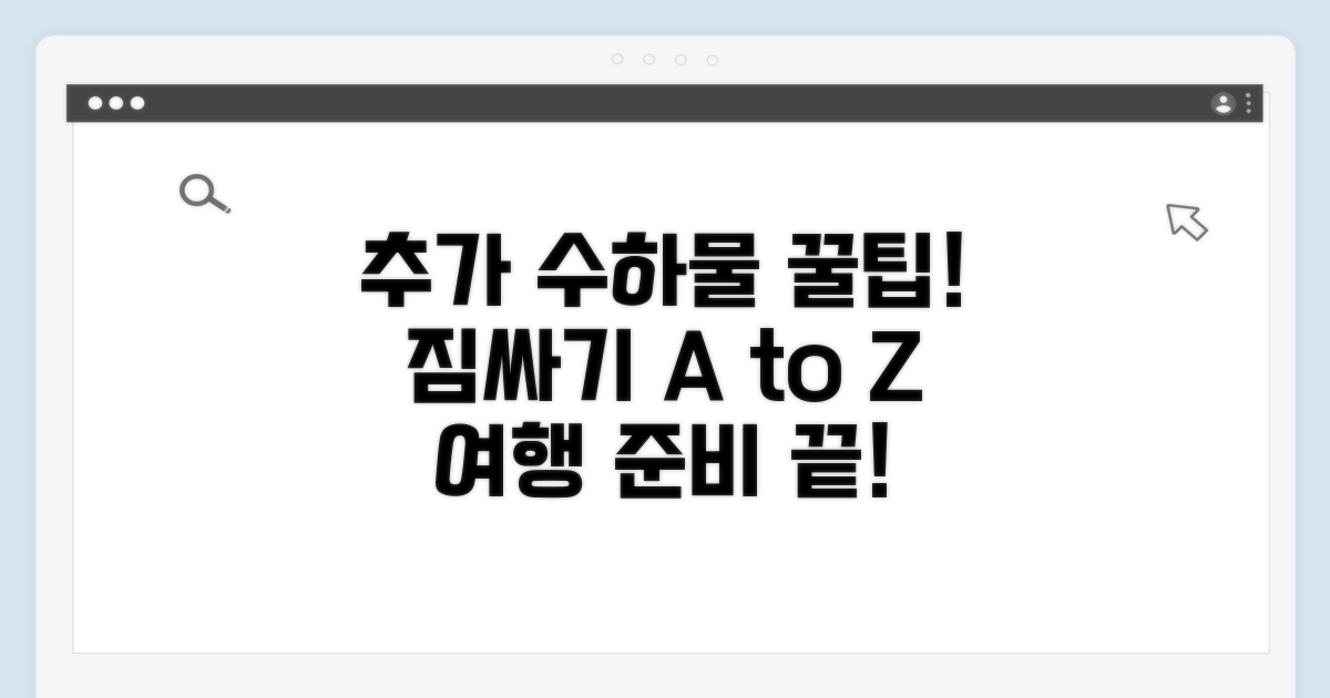 추가 수하물 팁과 꿀 활용법