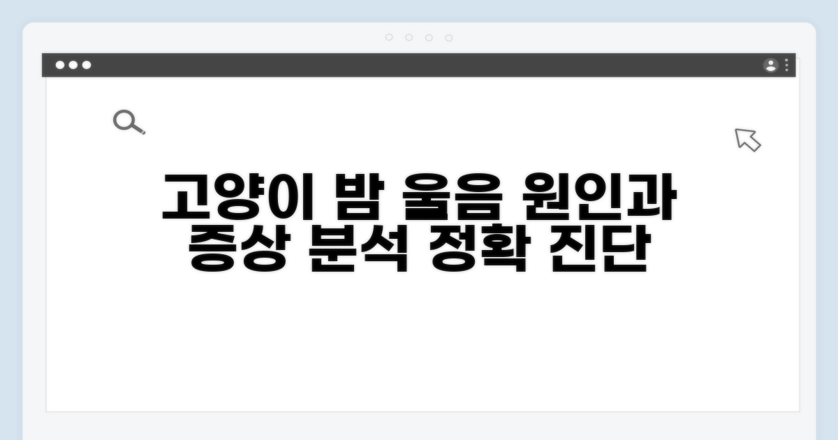 고양이 밤 우는 이유와 증상 분석