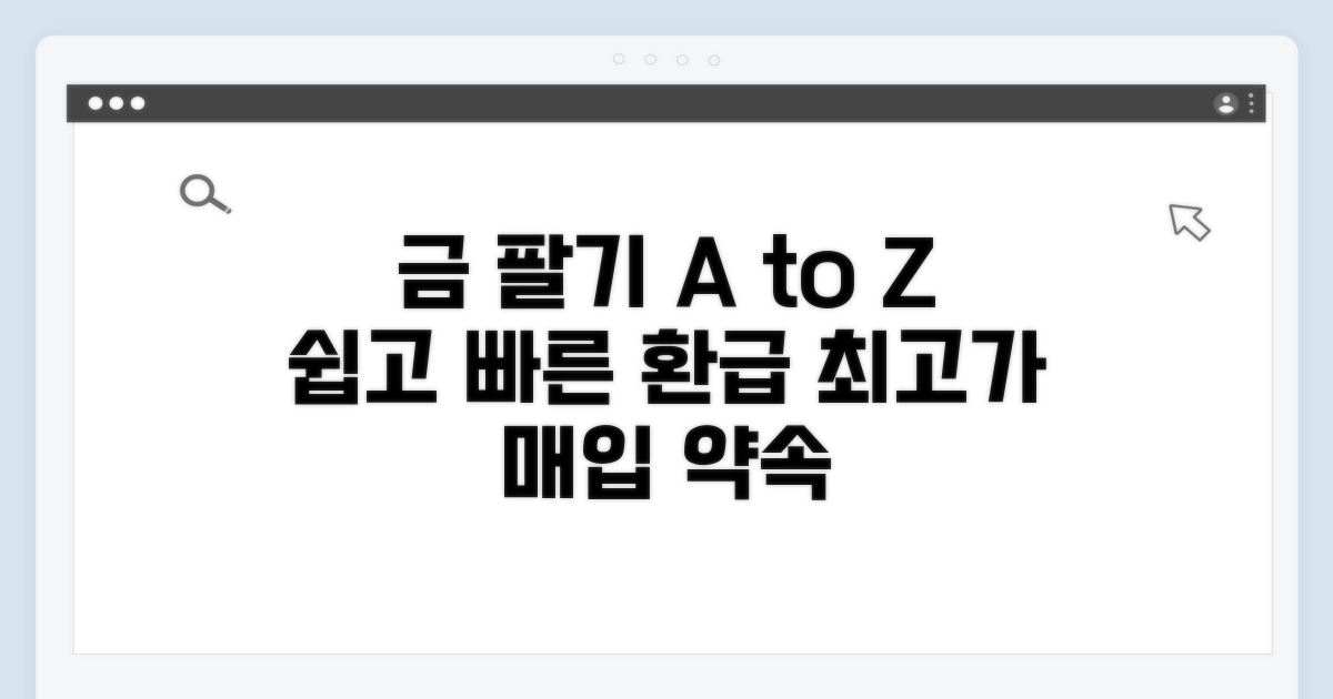 금 매도 절차 및 환급 방법