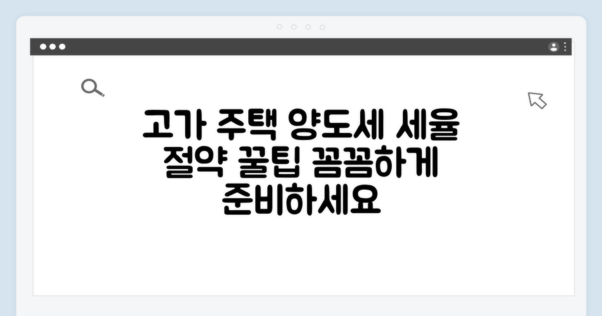 고가 주택 양도 시 세율 전략