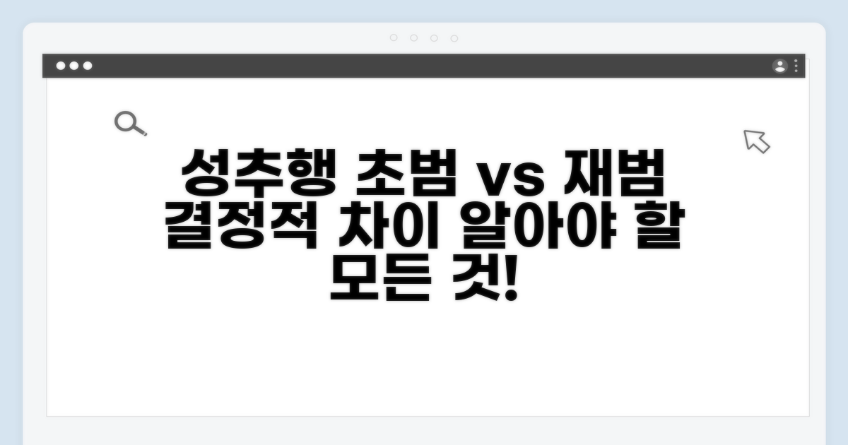 성추행 사건, 초범과 재범의 차이점