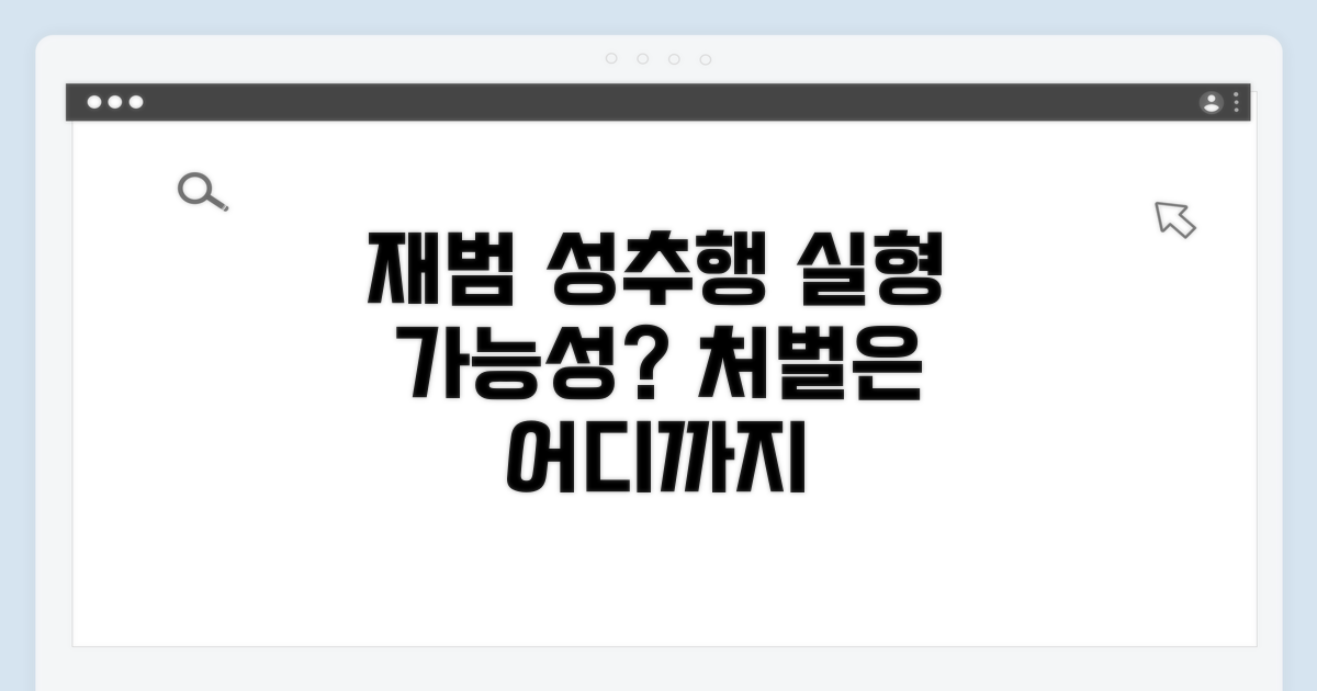 재범 성추행, 처벌 수위와 실형 가능성