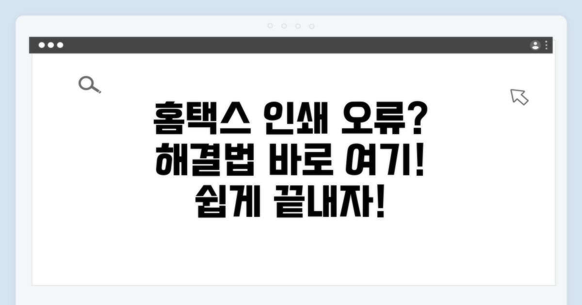 홈택스 인쇄 오류, 이럴 땐 이렇게!