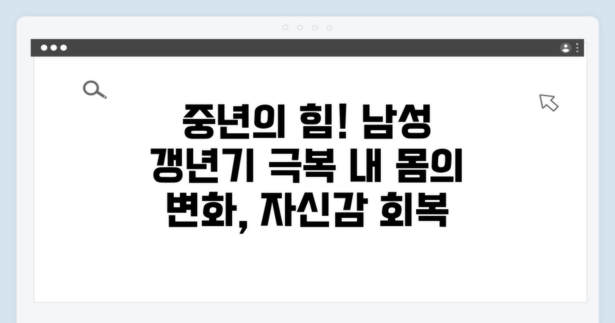 건강한 중년, 남성 갱년기 극복 솔루션