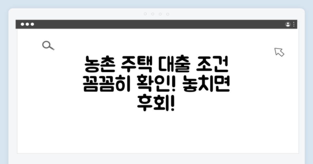 농촌 주택, 대출 조건 꼼꼼히 확인