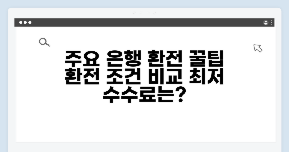 주요 은행별 환전 조건 비교