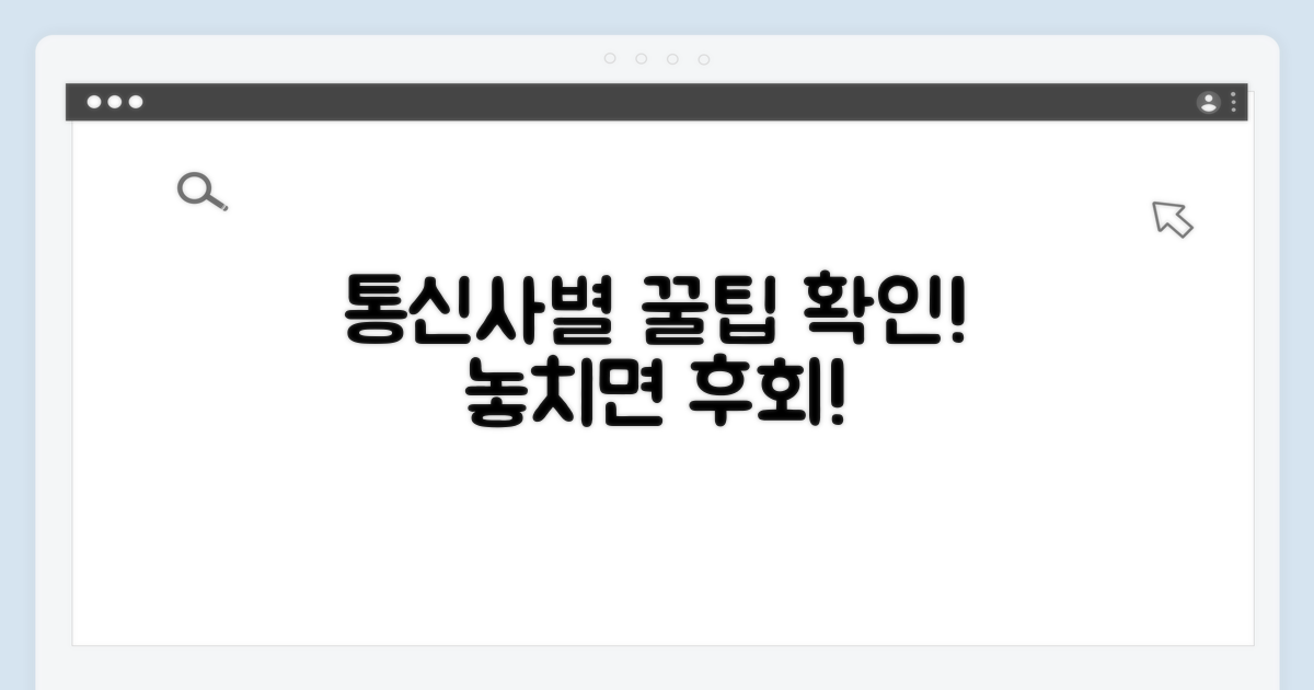 추가 팁: 통신사별 정책 확인