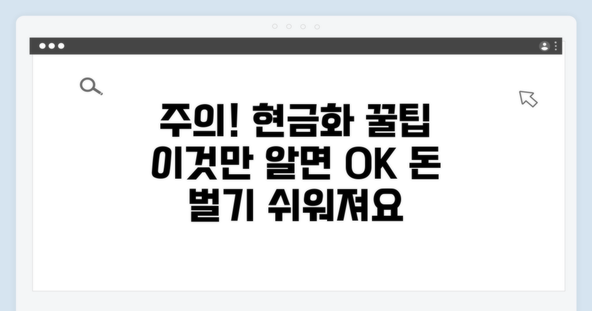 주의! 현금화 시 꼭 알아둘 점