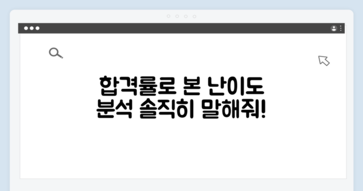 합격률 데이터로 본 난이도 분석