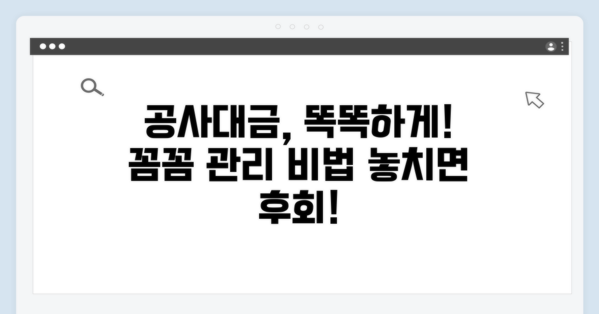똑똑하게 공사대금 관리하기