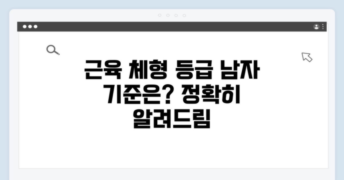 남자 근육 체형 등급 기준은?