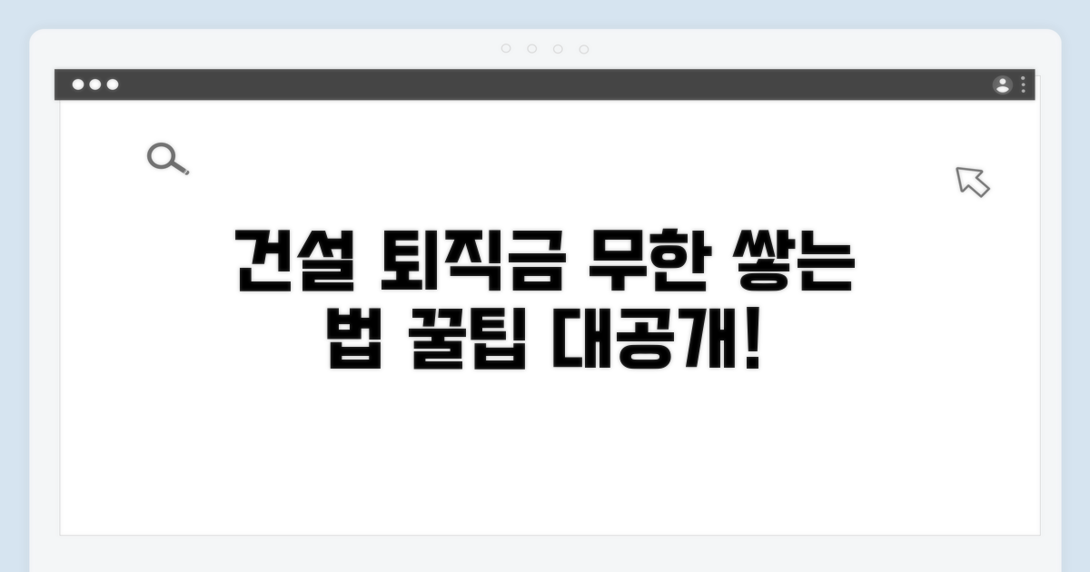 건설공제, 퇴직금 쌓이는 법