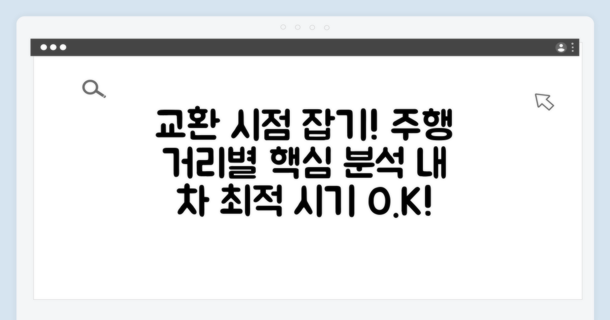 주행 거리별 추천 교환 시점 분석