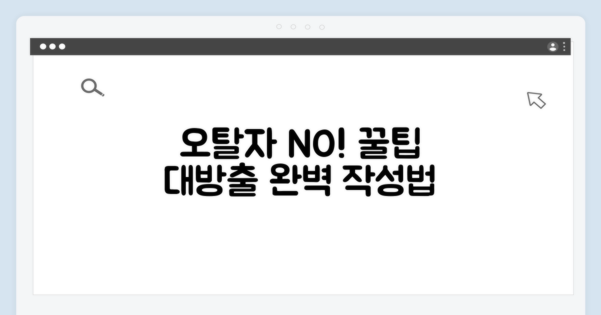 주의사항과 오탈자 없는 작성 팁