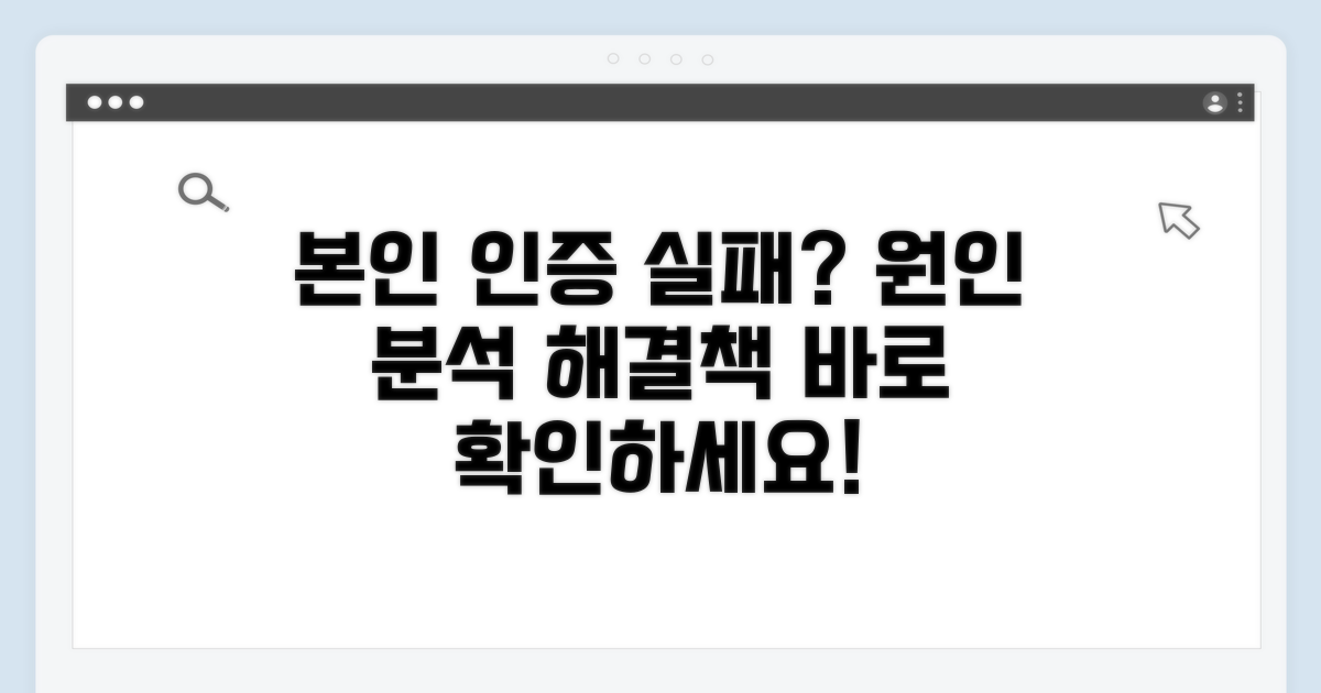 본인 인증 실패 원인 분석