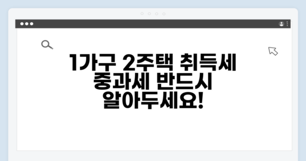 1가구 2주택 취득세 중과세 이해