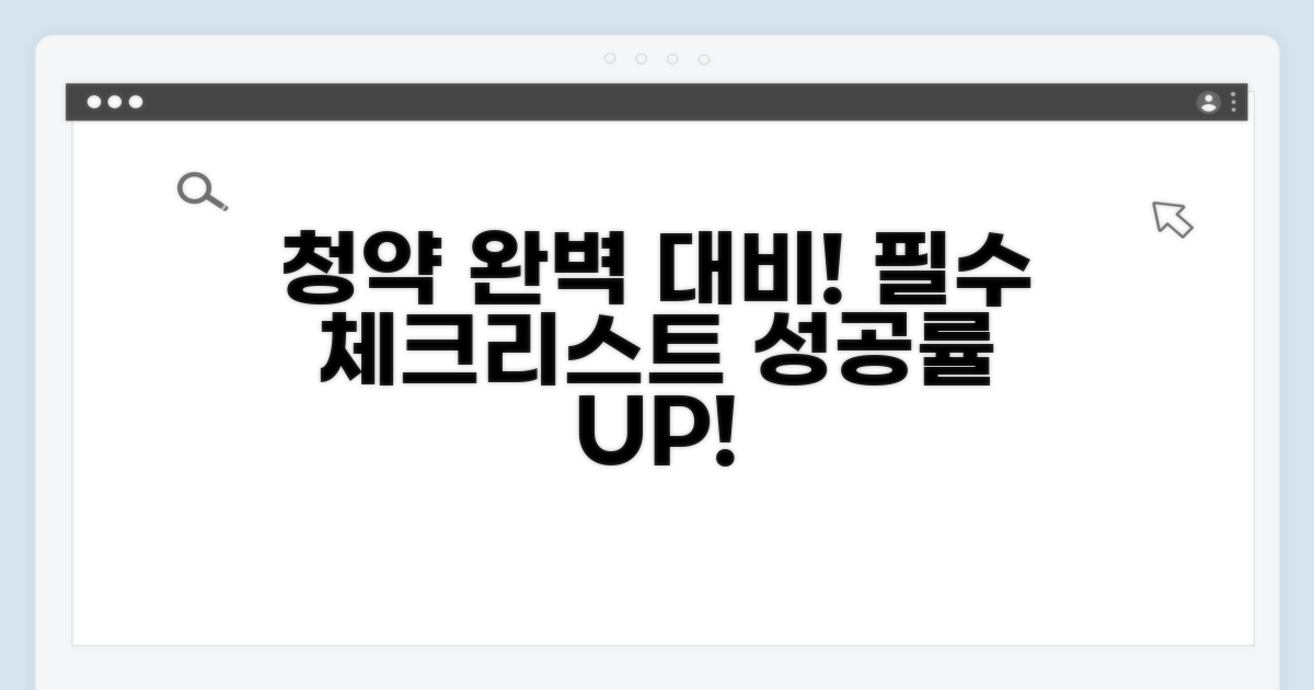 청약 성공 위한 필수 체크리스트