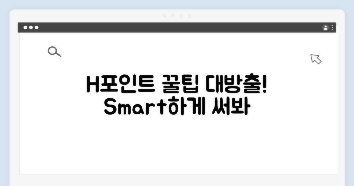 H포인트, 더 똑똑하게 사용하는 꿀팁