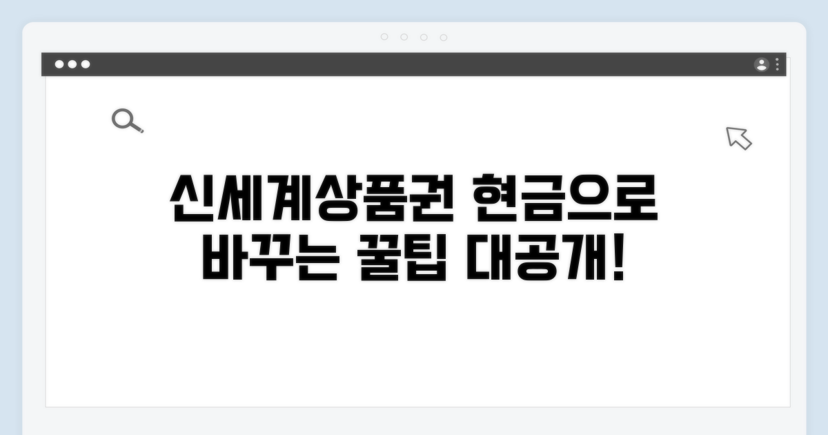 신세계상품권 현금 교환 방법