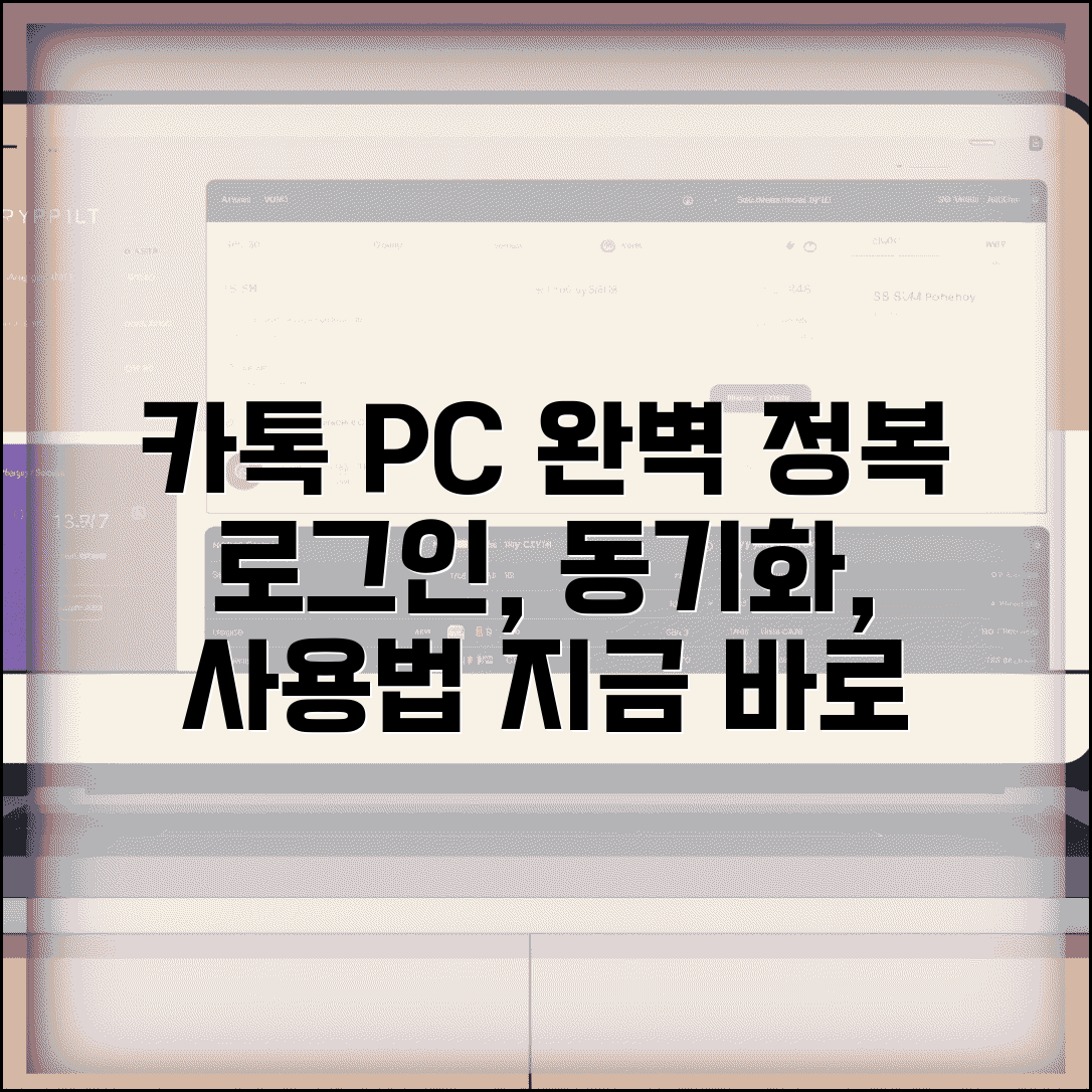 카카오톡 PC 로그인 완벽 정리 | 컴퓨터 접속, 동기화 설정, 사용법까지