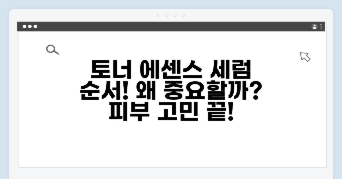 토너 에센스 세럼 순서, 왜 중요할까요?