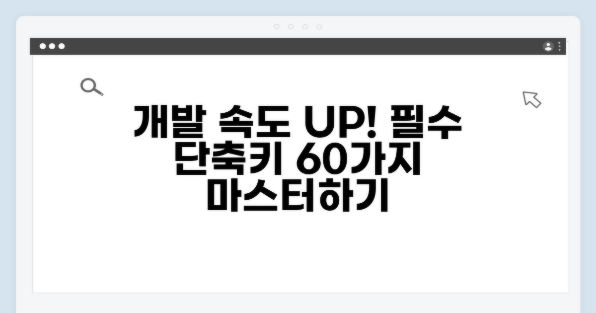 개발 속도 높이는 필수 단축키 60가지